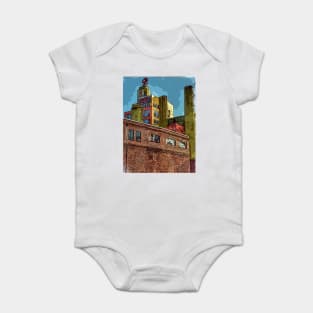 Rainier Beer building in Seattle Washington USa Baby Bodysuit